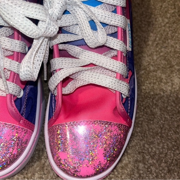 Heelys Pink and Blue Glitter Shoes NWOB - Picture 3 of 10